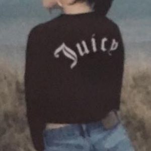 Juicy Couture black velvet cropped long sleeve. Size small